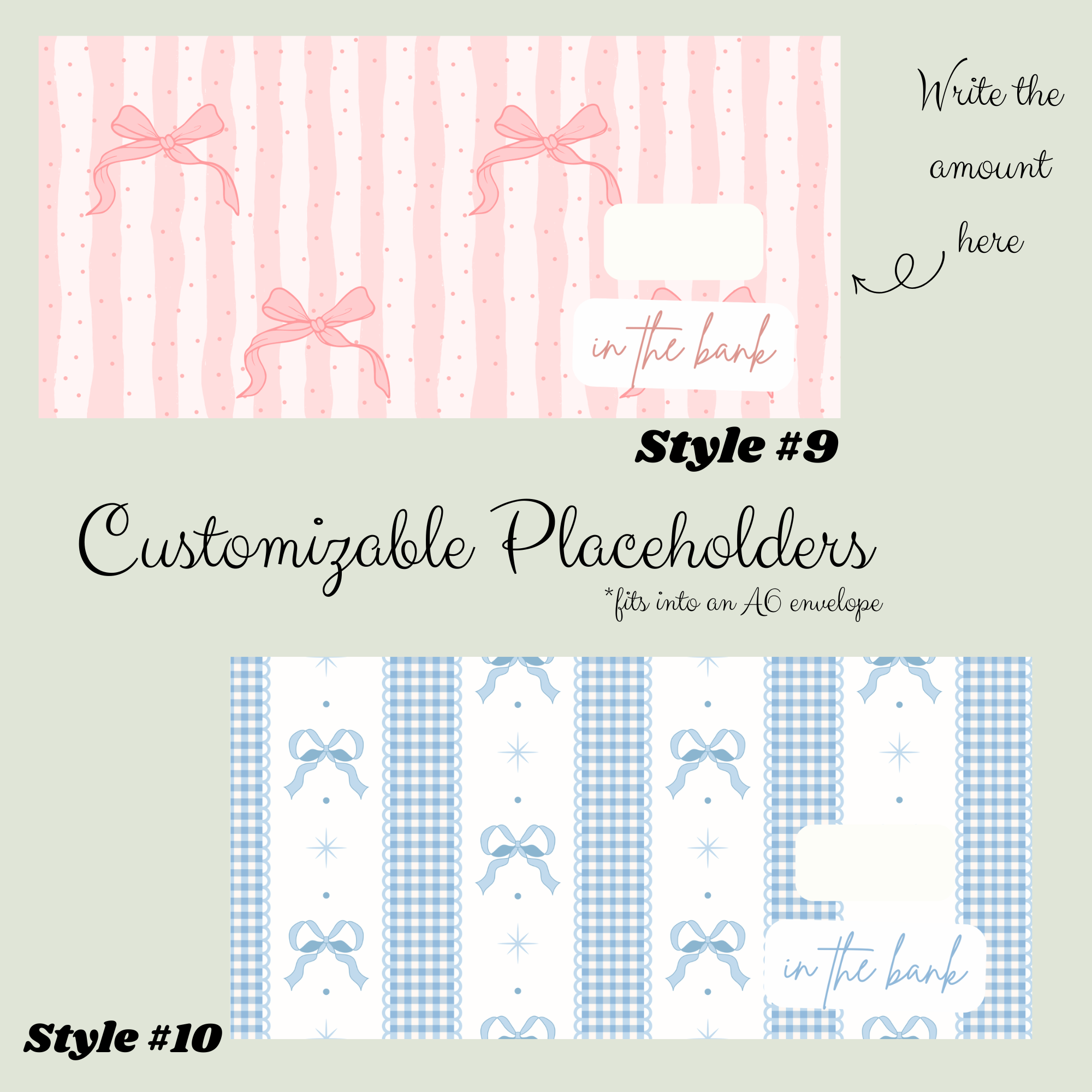 "In the Bank" Placeholders (Customizable)