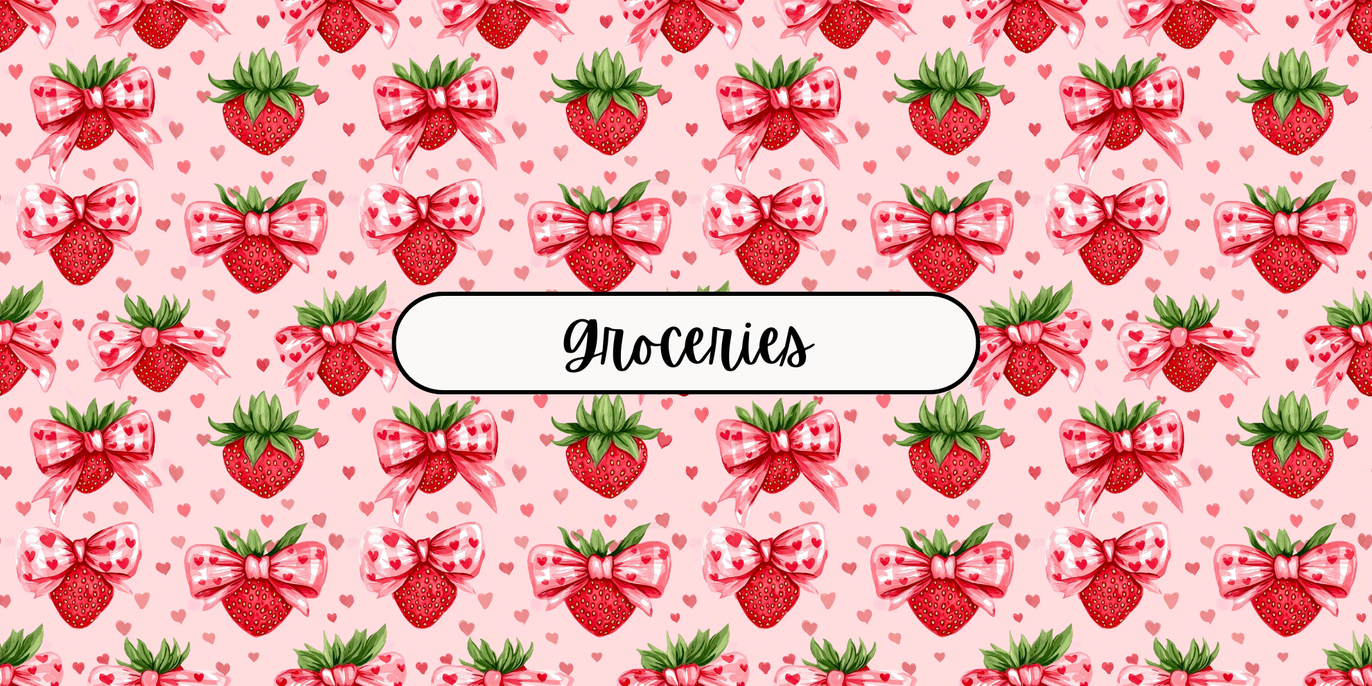 Strawberry Bow Cash Envelope Bundle