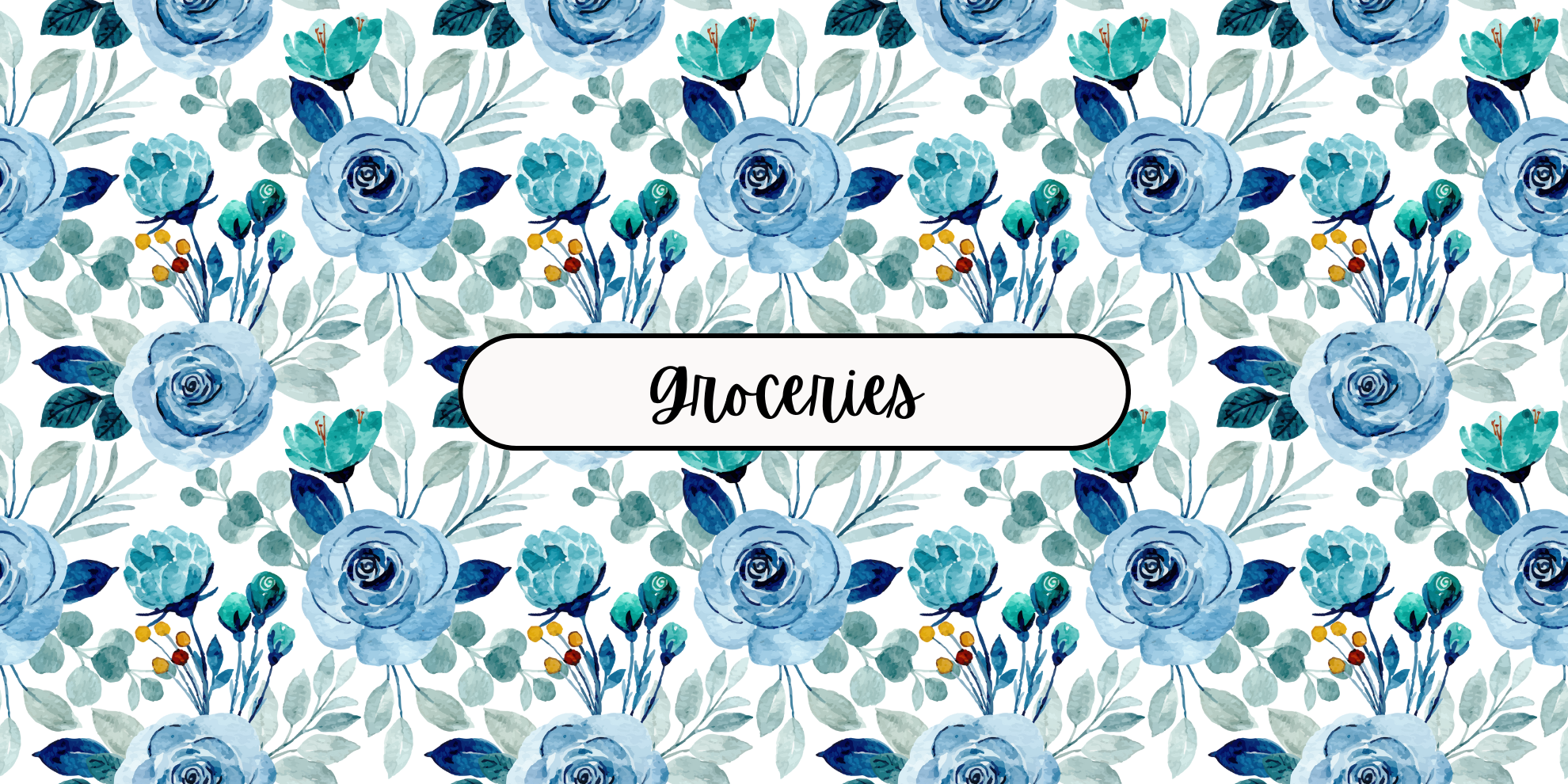 Blue Blossoms Cash Envelope Bundle