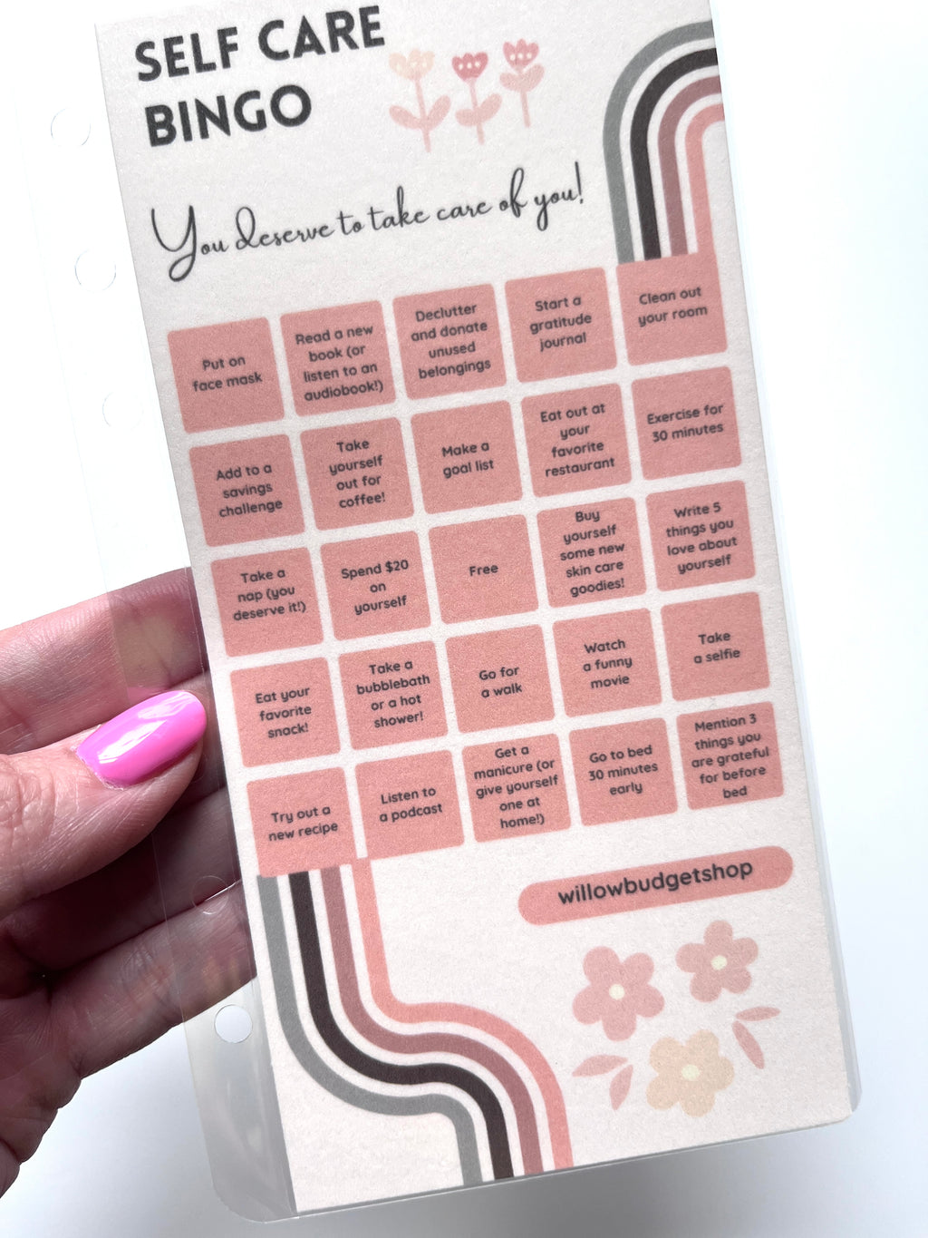 Self-Care Bingo Card