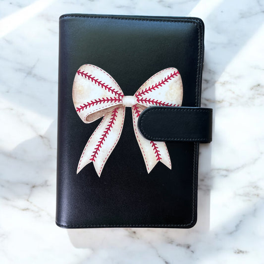 Baseball Bow Cash Binder