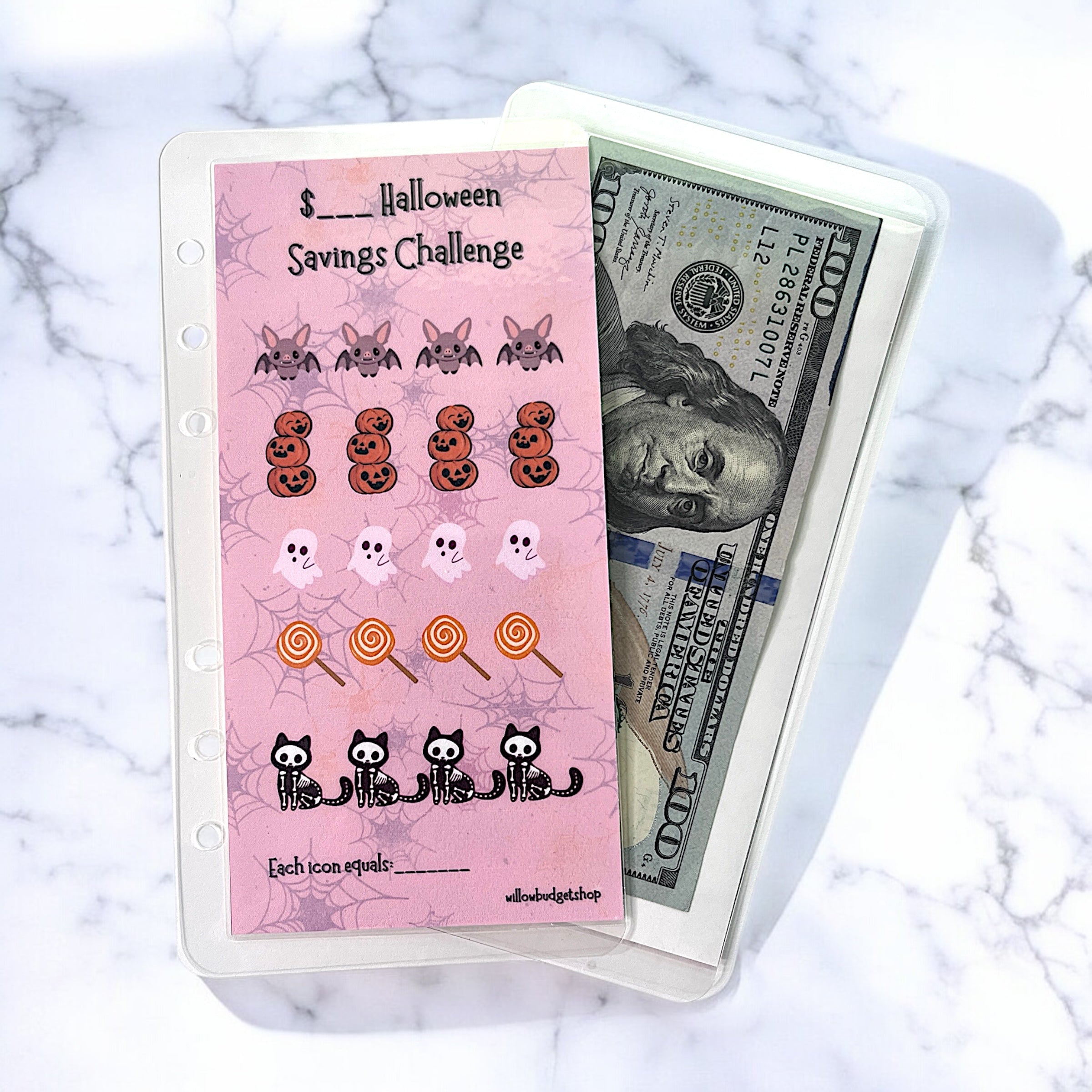 Halloween Savings Challenge Envelope