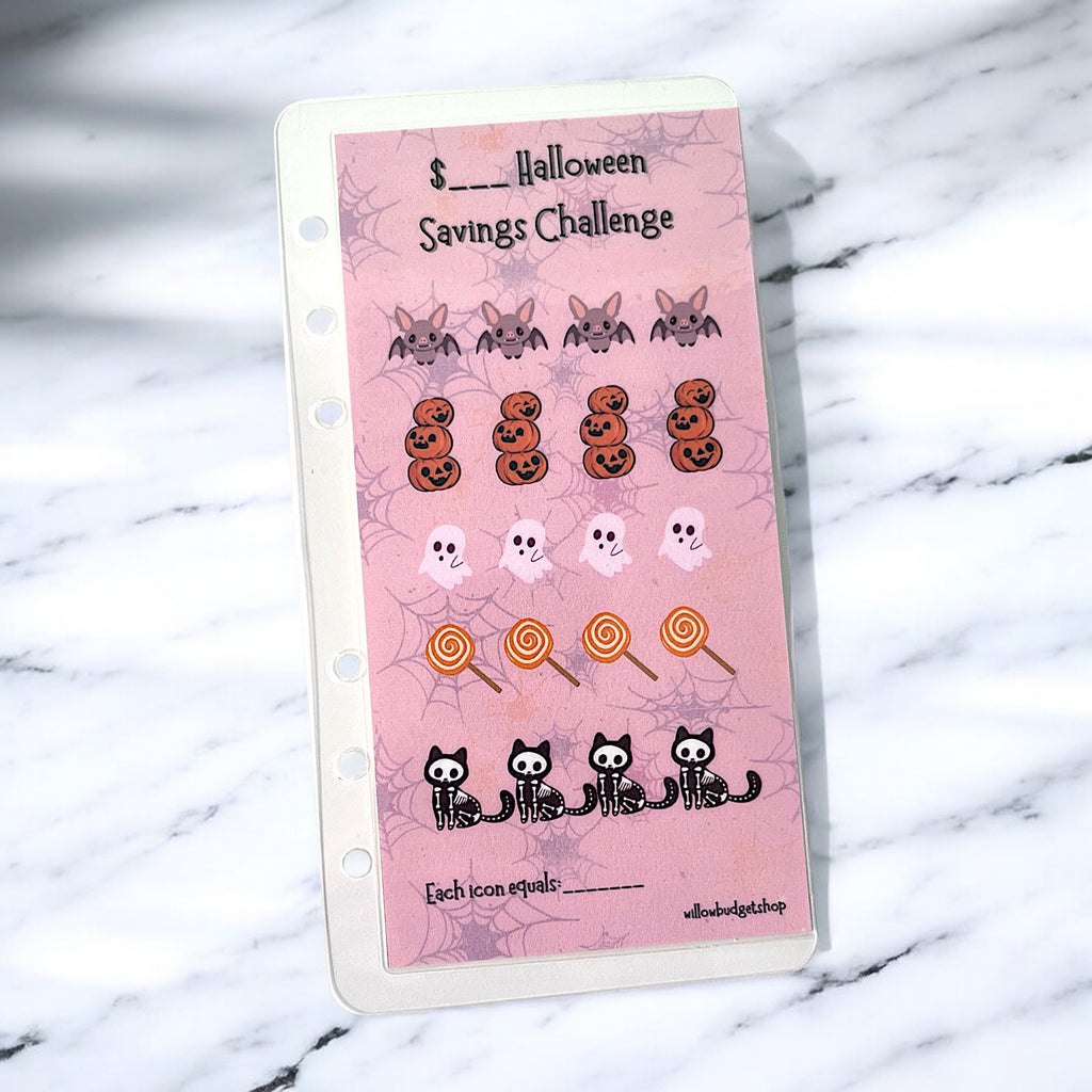 Halloween Savings Challenge Envelope