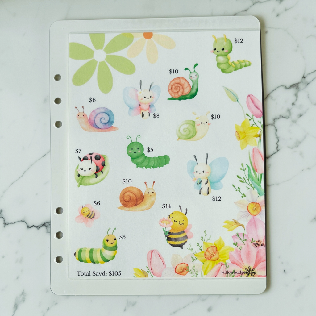 Garden Critters Savings Tracker/Envelope  (A5)