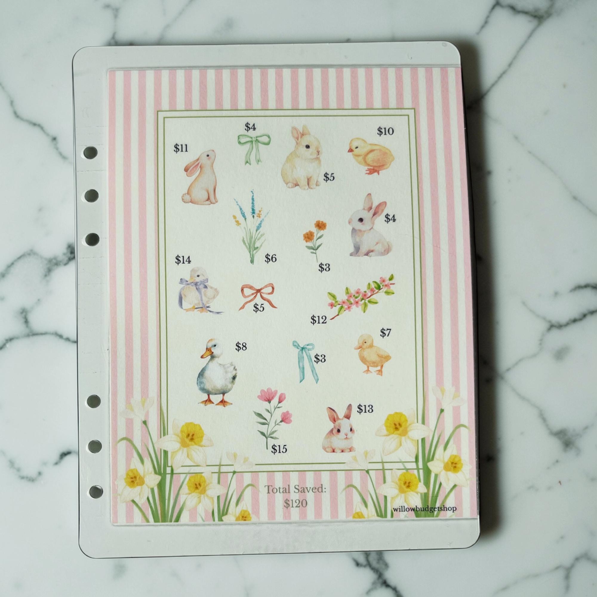 Spring Love Savings Tracker/Envelope (A5)