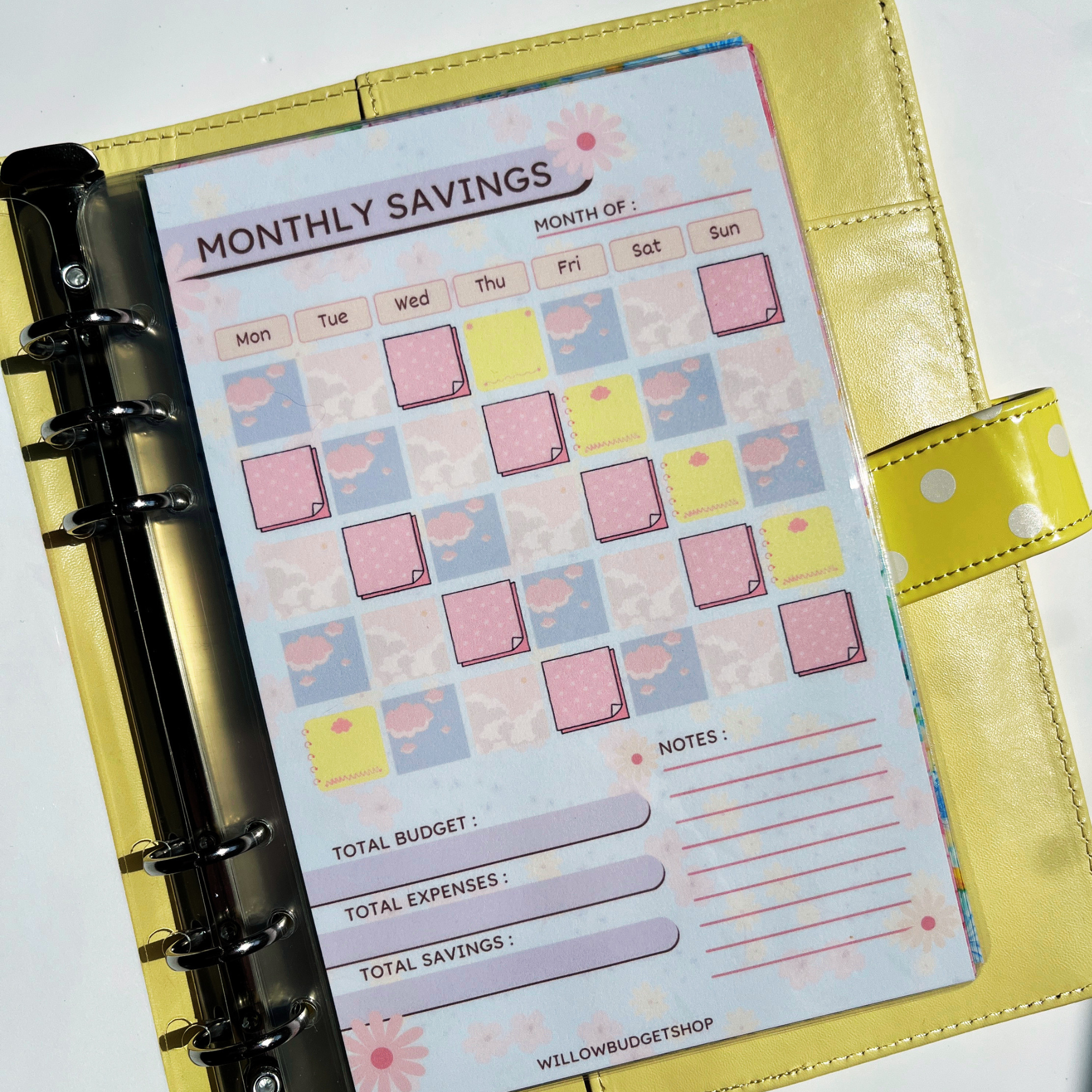 Monthly Savings Tracker (Size A5)