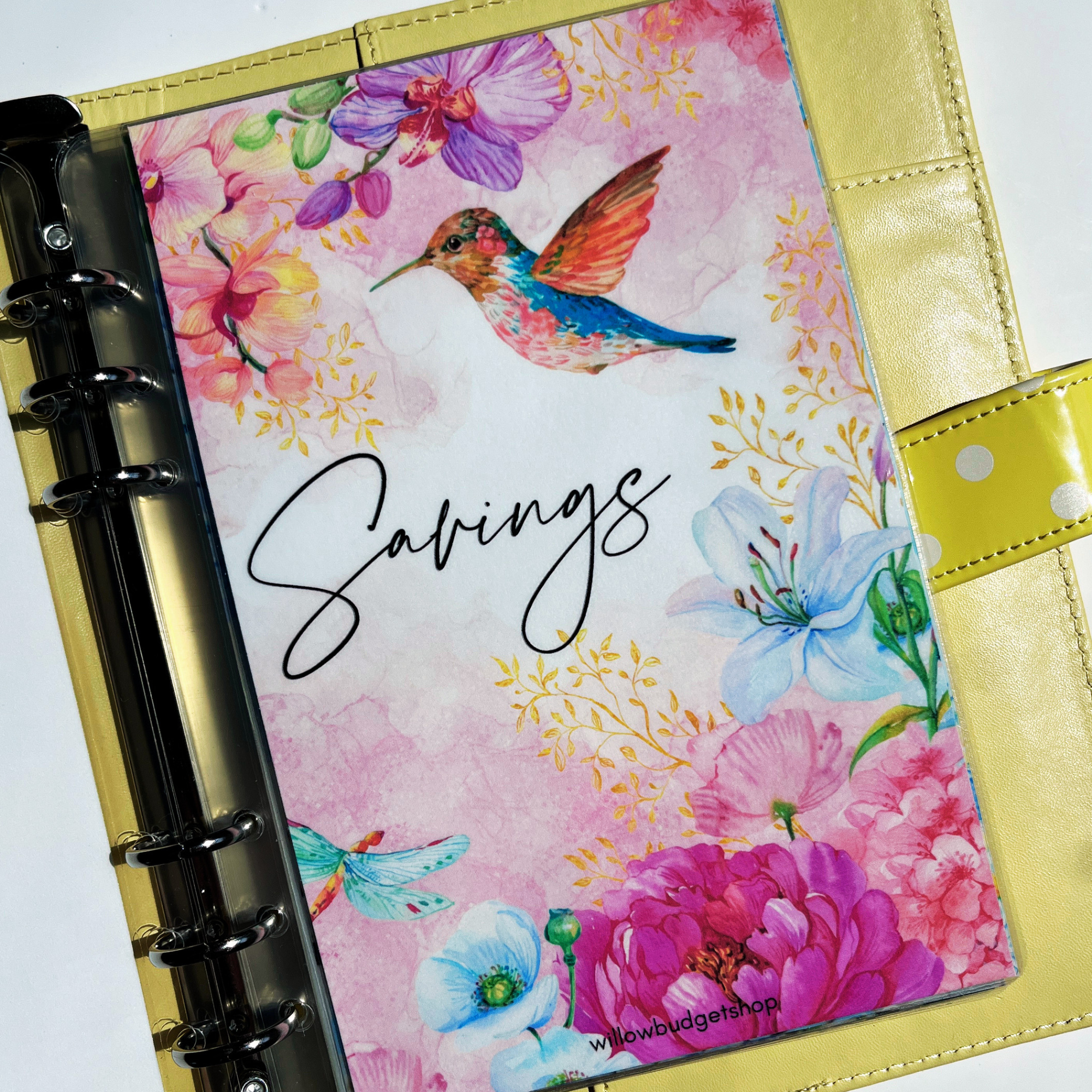 Pink Hummingbirds Savings Dashboard (Size A5)