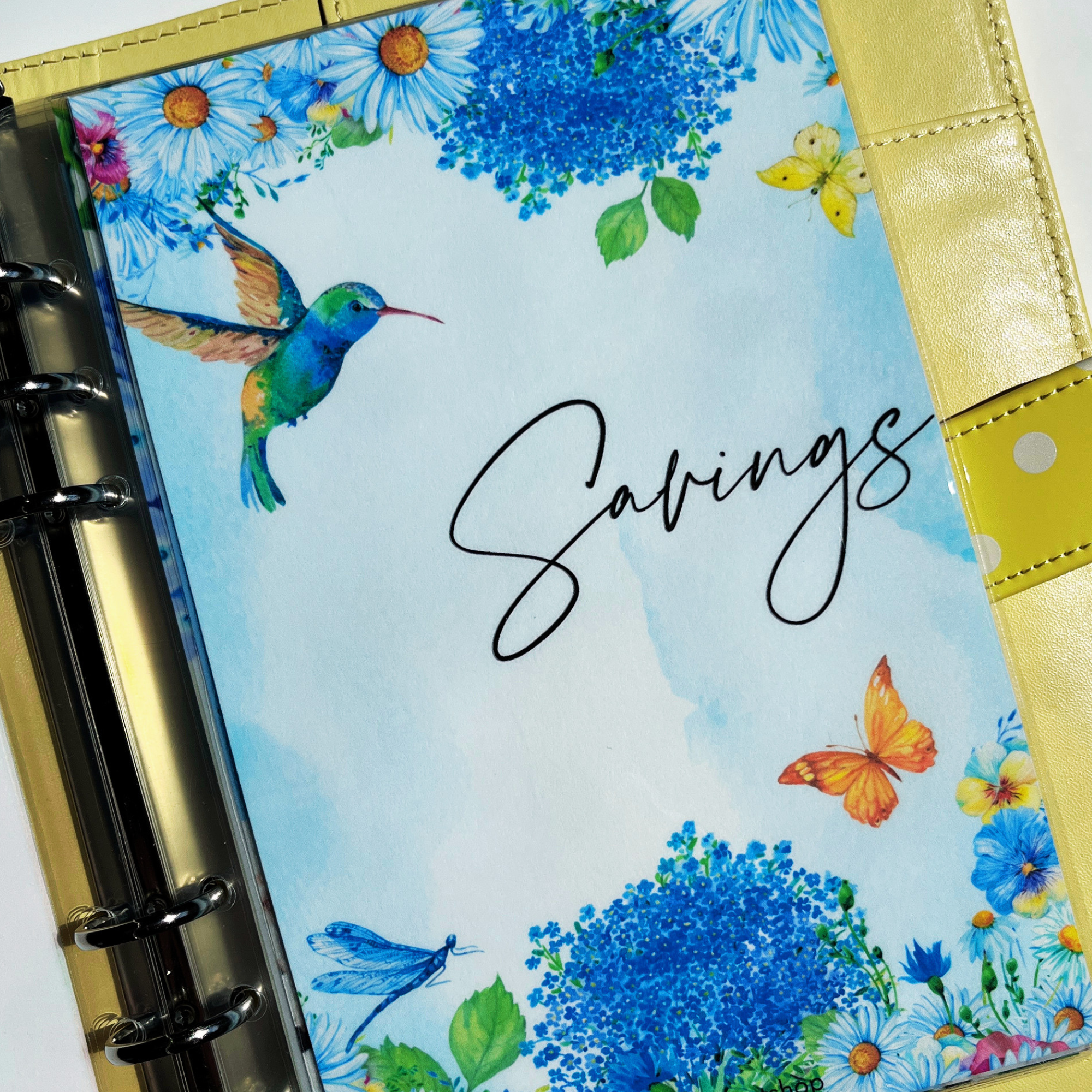 Blue Hummingbirds Savings Dashboard (Size A5)