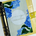Blue Hydrangea Savings Challenge Dashboard (Size A5)