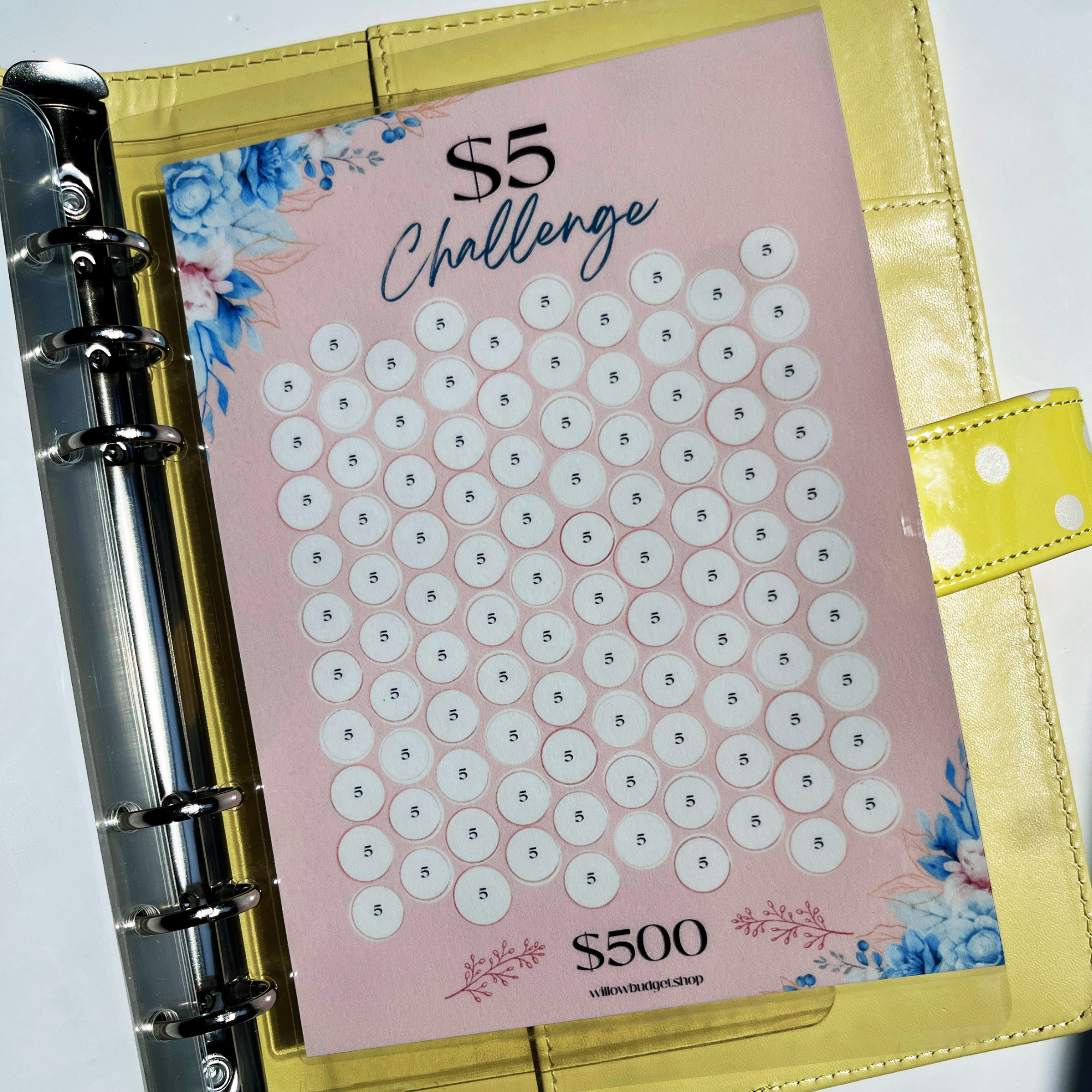 $5 Savings Challenge Tracker/Envelope (A5)