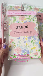 PinkPetals A5 Savings Challenges