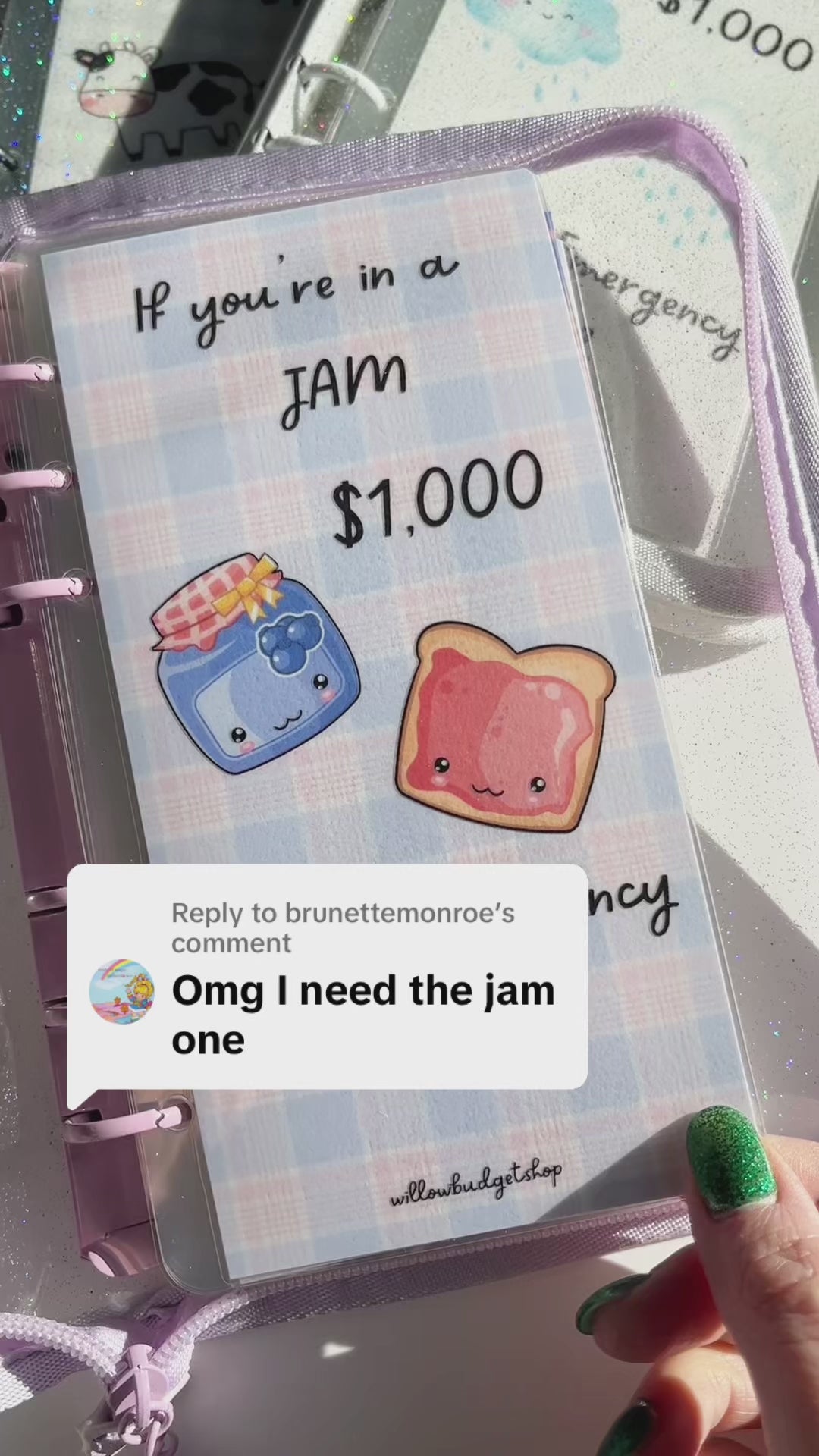 "If You're in a Jam" $1,000 Emergency Fund Challenge